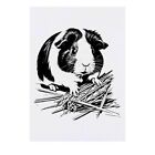 Large 'Guinea Pig Munching On Hay' Temporary Tattoo (To00069677)