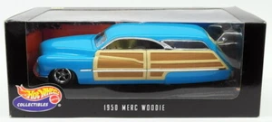 Hot Wheels 1/18 Scale Model Car 27806 - 1950 Mercury Merc Woodie Turquoise - Picture 1 of 4