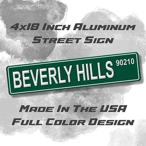 Beverly Hill 90210 TV Show Street St Sign Design Aluminum Street Sign - Picture 1 of 4