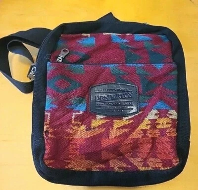 Pendleton Aztec Southwest Wool Crossbody Bag Unisex Pockets  Multifunctional 10" - Image 1 of 4
