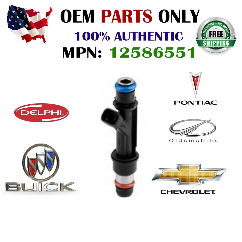 Inyector de combustible Delphi OEM de 1 pieza para 00/05 Buick Oldsmobile Chevy Pontiac 3,1 L/3,4 L Foto 1 de 1
