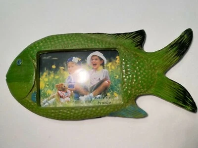Wilco картина фоторамка 3D зеленый рыбы держит 5 «x 3 1/2» уникальный и красивый - Изображение 1 из 4