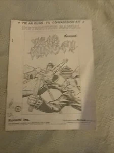 YIE AR KUNG-FU Original Video Arcade Game Instruction Manual Repair Service Book - Picture 1 of 3