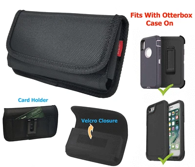 Plus Size Clip Holster Pouch Case Fits Galaxy S25/S24/S23 Ultra, with Cover on - Image 1 of 4