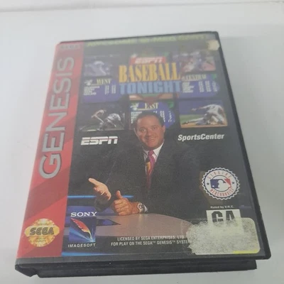 ESPN Baseball Tonight Sega Genesis Complete in Box - 3276 - Image 1 of 4