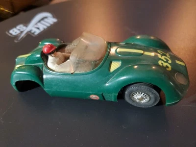 Marx Vintage 1:32 Slot Car (Top Shell only) 1960's  Jaguar XKE Green  w/DRIVER - Image 1 of 4