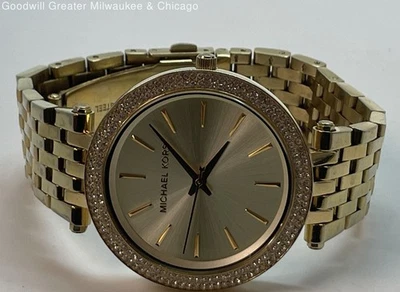 Designer Michael Kors MK-3191 Gold-Tone Stainless Steel Analog Wristwatch 90g - Image 1 of 4