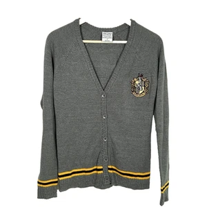 Box Lunch Harry Potter Hufflepuff Cardigan Sweater Size Small Crest Academia * - Picture 1 of 7