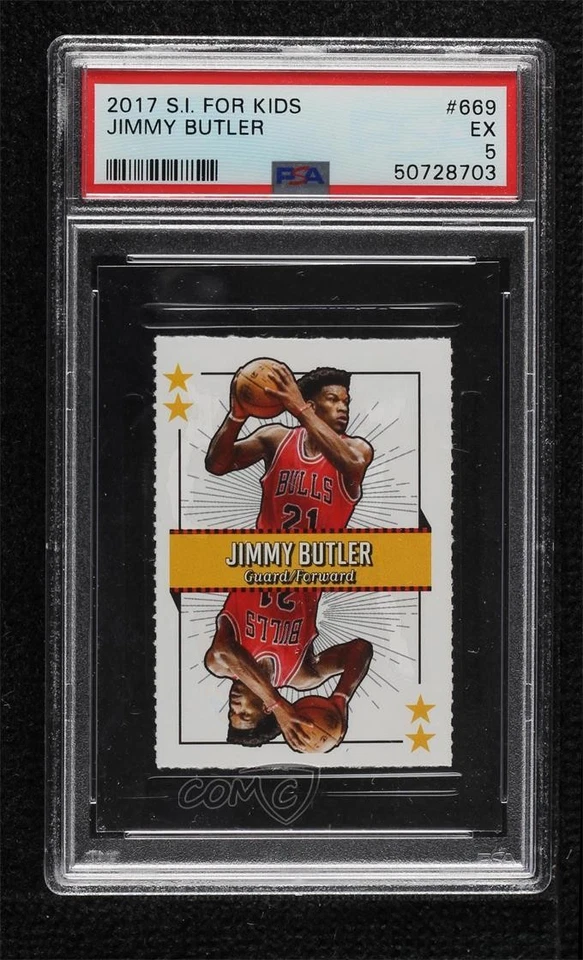 2017 Sports Illustrated for Kids Series 5 Super Team Jimmy Butler #669 PSA 5 - Image 1 of 2