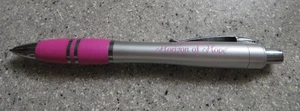 Vintage LONGABERGER Horizon of Hope pink & silver grip pen, needs new refill - Picture 1 of 1
