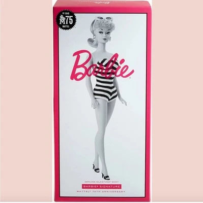 Barbie Signature 75th Anniversary Doll Silkstone Mattel GHT46 NRFB in Shipper - Image 1 of 3