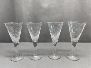 La Verrerie de Biot Vintage Sektglas 4 Stück Klar Blase - Bild 1 von 11