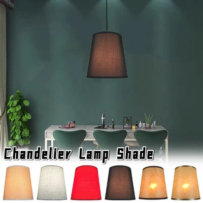 Nordic Chandelier Lamp Shade Cloth Bedside Table Ceiling Light Cover Modern E27. - Image 1 of 4