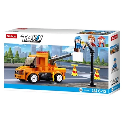 Sluban SL07169 Basket Crane Truck (122 Pieces)  Play Set Clamp Building Blocks C - Image 1 of 2