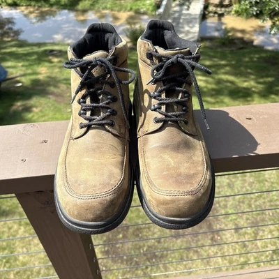 CHUKKA RED WING Steel Toe 6662 Brown Outdoor Work Boots Used 10.5 EEE - Image 1 of 4