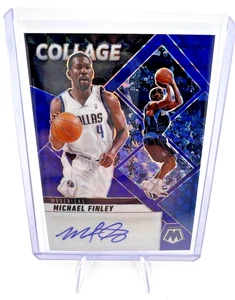 Michael Finley 2024-25 Panini Mosaic Basketball Collage Auto Blue Mosaic 09/35 - Picture 1 of 2