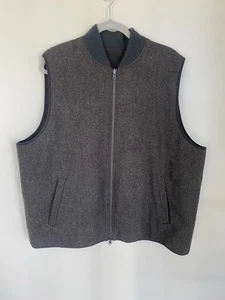 Peter Millar Weste Herren 2XL braun Wende Wolle Tweed Fischgrät klassisch - Bild 1 von 11