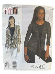 Vogue V1058 Cardigan Tank Top Sewing Pattern Misses XS-L Sandra Betzina - Picture 1 of 2