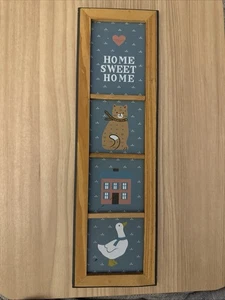 Paar passende Vintage Habersham Country Holzrahmen Schild Home Sweet Home  - Bild 1 von 4