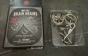 Metal Brain Drains 3 pc Puzzle Set - Picture 1 of 3
