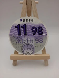 MERCEDES RECOVERY VEHICLE 1998 Original Stamped Old Road Car Cars Rare Tax Disc - Picture 1 of 4