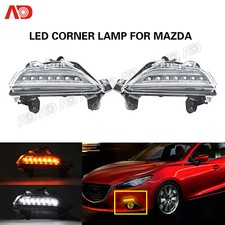 2X FOR 2014-16 MAZDA 3 AXELA Switchback LED Corner Light Turn Signal LAMP CLEAR
