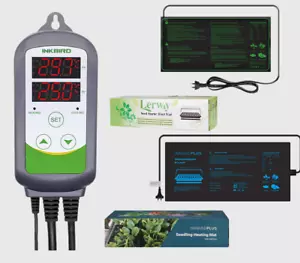 Temperature Controller Thermostat Heat Cool / Seedlings Heating Mat Seed Sprout - Picture 1 of 57