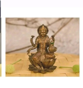India Diosa Lakshmi Ídolo Hindú Laxmi Diosa Estatua Decoración del Hogar (Tamaño 8cmx5cm) - Imagen 1 de 6