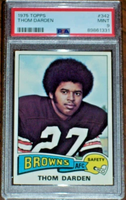 1975 Thom Darden #342 Topps PSA 9 Cleveland Browns - Image 1 of 3