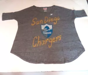 Women's San Diego Chargers Graphic T-Shirts - Junk Food - Steel Grey - Medium - Picture 1 of 2