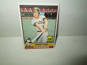 MIKE IVIE 1976 Topps Baseball card #134 Rookie Rc SAN DIEGO PADRES Exc