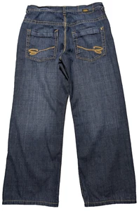 SHADY LTD Eminem Y2K Hip Hop Denim Blue Jeans - Men 34X28 - Picture 1 of 20