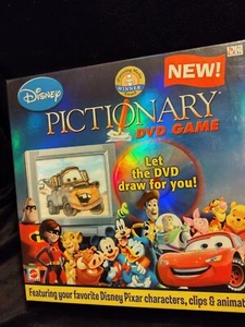 Disney Pictionary DVD Game Featuring your favorite Disney Pixar Characters&Clips - Picture 1 of 12