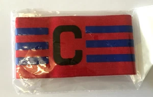 Captains Armband RED three stripe Football Rugby Hockey Adult Senior Kids Sport - Picture 1 of 1
