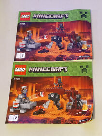 LEGO #21126 Minecraft The Wither Set Replacement Instruction Manuals 1 & 2 Books