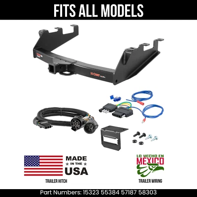 For 07-13 GMC Sierra 1500 Trailer Hitch + 5 Pin Wiring Fits All Models Curt Tow Foto 1 de 4