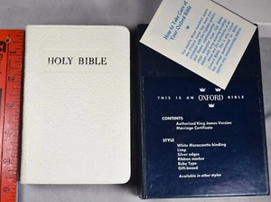 New in Box Old Stock Oxford Bride’s Holy Bible, Marriage Certificate White Cover - Picture 1 of 8