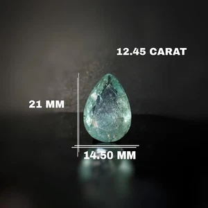 Aquamarin Edelstein Birnenform natürlicher Aquamarin Stein 12,45 kt 21 x 14,5 mm - Bild 1 von 4