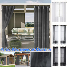 Waterproof Voile Curtains Outdoor Pergola Patio Tulle Yarn Net Valance Drapes US