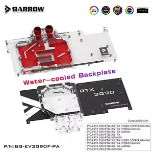 Blocco raffreddamento ad acqua GPU BARROW BS-EV3090F-PA per EVGA RTX3090 3080 FTW3 ULTRA - Foto 1 di 18