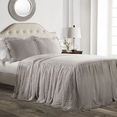 Lush Decor Ruffle Skirt Bedspread Set - 2 Piece Luxurious Farmhouse Bedding S... - Image 1 of 4