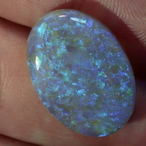 BIG 20.52 carats NATURAL SOLID LIGHTNING RIDGE semi-BLACK OPAL GEMSTONE (4514) - Picture 1 of 5