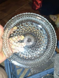 Large 8 3/8" ASHTRAY Vintage Wexford Anchor Hocking Pressed Glass Ashtray  - Picture 1 of 6