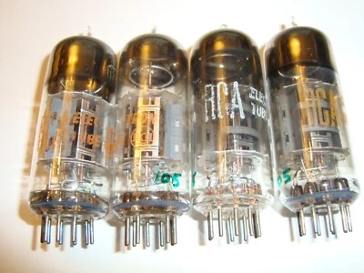 Lote de cuatro tubos 12BY7A, por RCA, probados buenos Foto 1 de 3