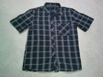 Camisa Vans Abotonada Grande Azul Bordada a Cuadros Foto 1 de 4