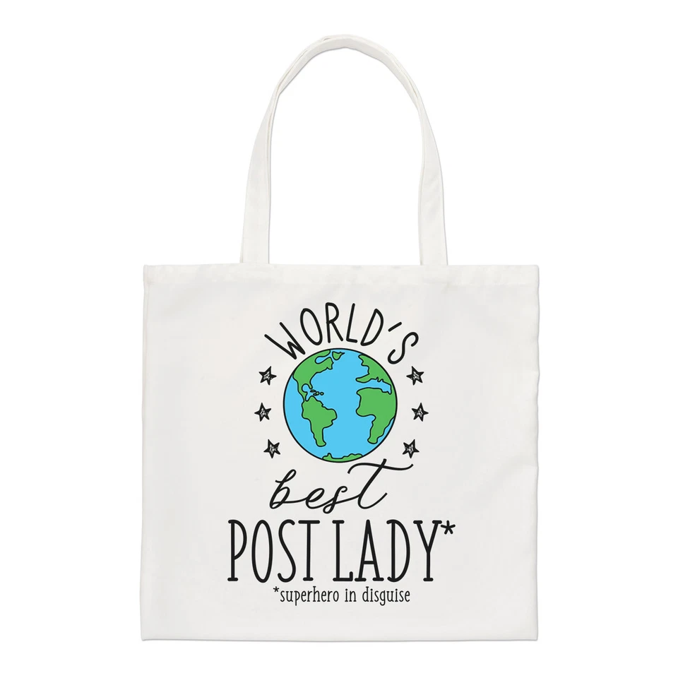 World's Best Post Lady normale Tragetasche lustiger Witz Liebling Postbote Shopper - Bild 1 von 1
