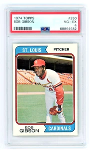 Bob Gibson 1974 Topps #350 PSA 4 VG - EX - Bild 1 von 3