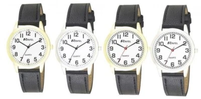 Ravel Gents Easy Read Watch with Tan Faux Leather Extra Long Strap R0105 - Image 1 of 2