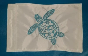 Custom HIBISCUS TURTLE Safety Flag UTV ATV JEEP Recumbent Trike Kayak Sailaboat - Picture 1 of 5