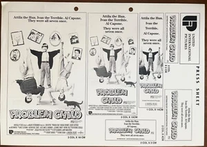 PROBLEM CHILD - 1990 Comedy - Australian Cinema Press Sheet FREE POST - Picture 1 of 1